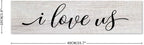 Rustic Wood Sign I Love Us Inspirational Quote Distressed Look Decorative Wooden Sign Vintage Wall Hanging Art Plaque Wall Decoration Home Decor for Farmhouse Room Door Porch Family Sign