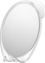 HONEYBULL Fogless Shower Mirror with Suction Mount & Swivel – Anti-Fog Acrylic Bathroom Mirror for Shaving – Built-in Razor Holder, Easy Install, Home Shower Accessory (Extra-Large)