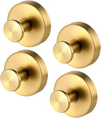 Suction Cup Wreath Hanger，Suction Cup Hooks Hanging 15 Lbs，Waterproof Suction Cup Wreath Holder for Windows (Gold, 4)