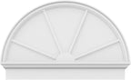 40"W x 26-3/4"H x 2-3/4"P Half Round 4 Spoke Architectural Grade PVC Combination Pediment