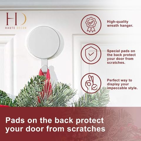 Haute Decor Attract Magnetic Hanger, 1 Pack - Strong Magnet Hook for Metal Doors and Surfaces