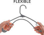 Sharpty Plastic Hangers Clothes Hangers for Clothing, Closet, Coats & Shirts - Durable & Space Saving - for Everyday Standard Use, Room Essentials & Basics - 60 Pack - Grey