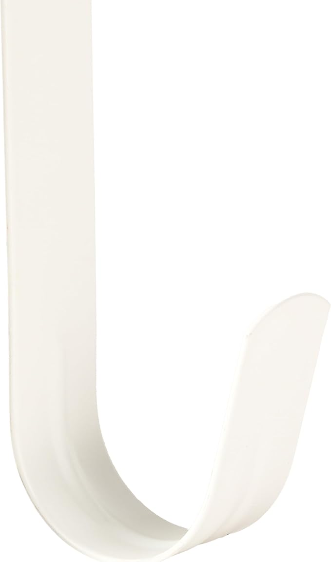 Wreath Hanger for Front Door, Slim Over The Door Hook, Easy to Use and Reusable Holiday Wreath Holder for Christmas, Thanksgiving, Halloween and Daily Décor (12" White, 2)