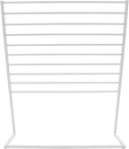 Scarf Organizer, Metal Hijab Organizer, 10 Tier Scarf Holder Hanger for Multiple Scarves, Freestanding Hijab Stand Belt Pants Hanging Rack for Home, Commercial, Clothing Store (White, 120cm)