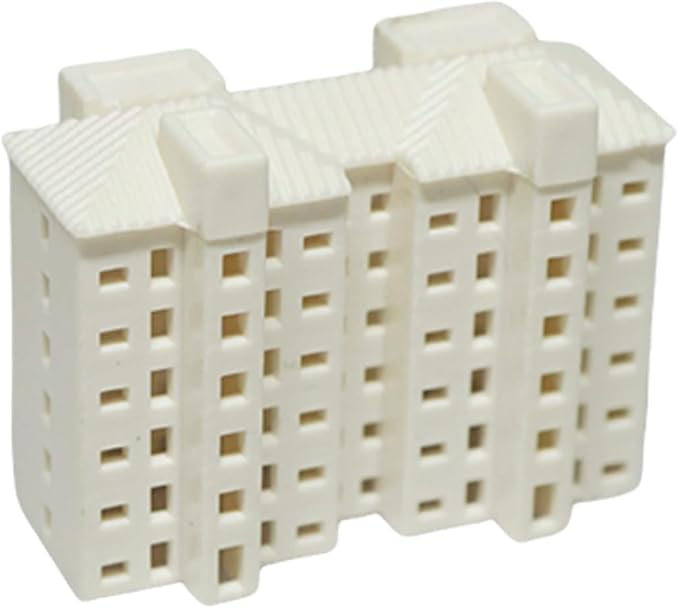 XISAOK Realistic Apartment Building Model Unpainted Craft Project Miniature Landscape Design 1/800s Scale Solid Structure Miniature Apartment Building Model