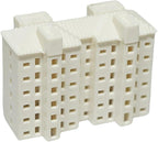 XISAOK Realistic Apartment Building Model Unpainted Craft Project Miniature Landscape Design 1/800s Scale Solid Structure Miniature Apartment Building Model