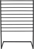 Xuthusman Multi-Size Scarf Display Stand, Metal Scarf Holder Organizer, Freestanding Scarf Rack for Commercial Clothing Retail Store Towel Rack Ties Belt Pants Hanging Rack (Black, 100CM)