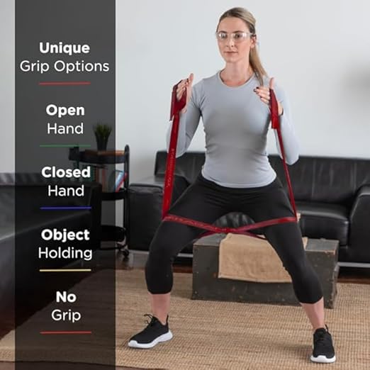 THERABAND CLX Resistance Band with Loops, 2 Pack Fitness Band for Home Exercise and Workouts, Portable Workout, Functionality for Athletes, 5’ Consecutive Loops, 2-Pack Medium/Heavy, Red-Green