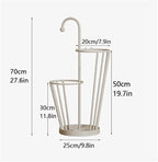 Umbrella Stand, Umbrella Holder, Freestanding Umbrella Basket with Drip Tray, Modern Iron Frame Umbrella Storage, Indoor Umbrella Holder for Entryway(Beige)