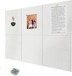 Cork Board for Walls 36" x 24", 6 Pack Felt Bulletin Board Wall Tiles with 30 Push Pins for Home Kitchen School Office Wall DIY Decorative