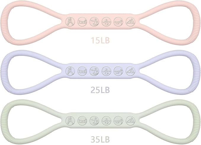 2026 Upgraded Figure 8 Resistance Band for Physical Therapy, Shoulder Back Arm Exercise Bands, 3 Resistance Levels for 15 25 35 Lb for Adult Elderly Kids
