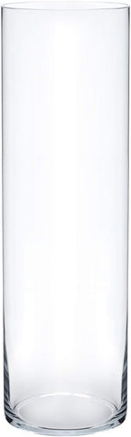 Royal Imports Flower Glass Vase Decorative Centerpiece for Home or Wedding - Cylinder Shape, 16" Tall, 4" Opening, Clear