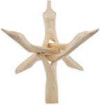Wish Well Extra Large 8" Wooden Tripod Stand - Hand-Carved Room Decor Holder ~ Ideal for Abalone Shell, Decorative Bowl, Crystal Ball, Sphere, Geode ~ Wood Display Stand & Perfect Crystal Holder