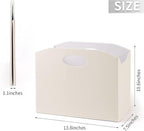 EZDeco Magazine Holder Foldable Magazine Rack Floor PU Leather File Holder Newspaper Book Storage Magazine Basket Document File Folder Organizer for Office Home (Off-White-2)
