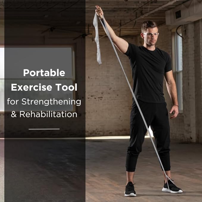 THERABAND CLX Resistance Band with Loops, 5-Foot Non-Latex Exercise Band for Mobility, Rehab, Stretching & Home Workouts, Color-Coded Resistance Levels