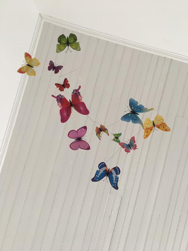 Colorful Butterfly Hanging Mobile, Decorative Lightweight Ceiling Accent for Room Decor