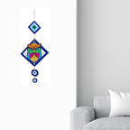 Decorative Bird Mobile Wall Hanging, Colorful Swallow Design with Flowers, Traditional Tattoo Style Art Evil Eye (OWL_Hanging_D_3)