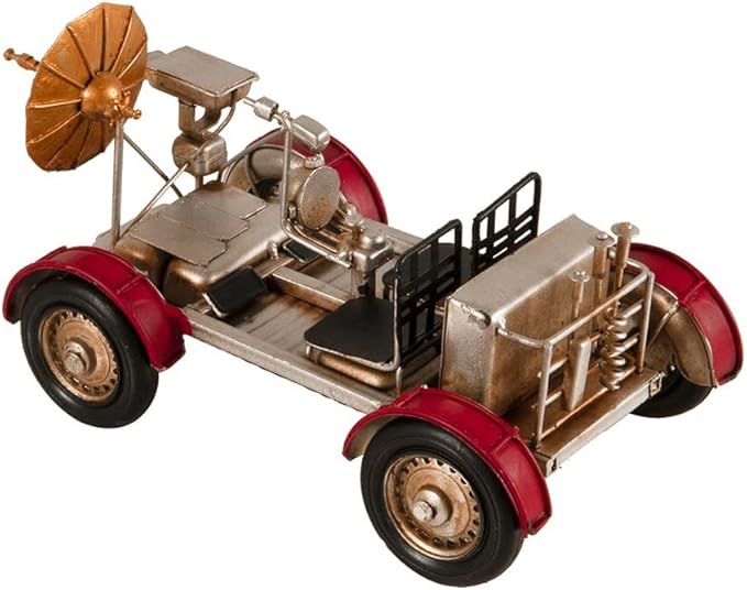 HomeRoots 5" Red and Silver Metal Hand Painted Model Car Tabletop Sculpture