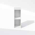 Furinno Reed 2-Tier Closet Organizers and Storage, Closet Organizer, Open Shelf Closet Storage, for Wardrobe, Bedroom, Living Room, 8-Inch Width, White