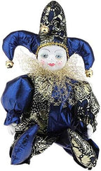 Taotenish Clown Doll Porcelain Clown Model Porcelain Doll Circus Props Delicate Arts Crafts for Home Decoration Desk Ornaments 33cm