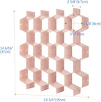 Poeland Drawer Divider Organizer Adjustable DIY Grid Honeycomb Drawer Divider for Underwear Belt Scarf Socks Pink