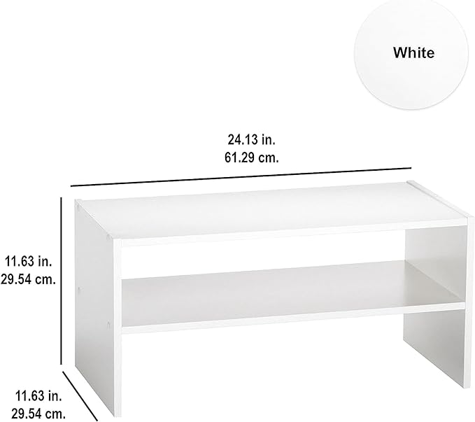 ClosetMaid #8993 Stackable 24in. Wide Horizontal Organizer, White
