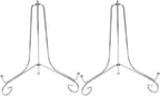 2 Pack Silver Plate Stands for Display 8 Inch， Photo Holder Stand for Picture Frame, Decorative Plates, Book, Photo, Collectibles