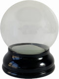 Clear DIY Empty Snow Globe kit Glass Water Globe Jar with Resin Base -3.9 Inch Diameter