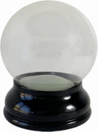 Clear DIY Empty Snow Globe kit Glass Water Globe Jar with Resin Base -3.9 Inch Diameter