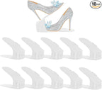 Soerreo Shoe Slot Storage Box Adjustable Shoe Rack Save Space Suitable for High Low Heels, Sneakers and Sandals (10 Piece Set,White)