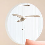 Seagull Hanging Mobile Wooden Flying Bird Decor Nursery Wall Hanging Ornament for Home Nursery Room Balcony Patio Decor