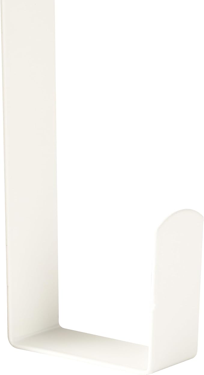 Wreath Hanger for Front Door, Slim Over The Door Hook, Easy to Use and Reusable Holiday Wreath Holder for Christmas, Thanksgiving, Halloween and Daily Décor (15" White, 2)