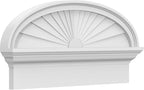 26" W x 13-3/8"H x 2-3/4"P Elliptical Sunburst Architectural Grade PVC Combination Pediment