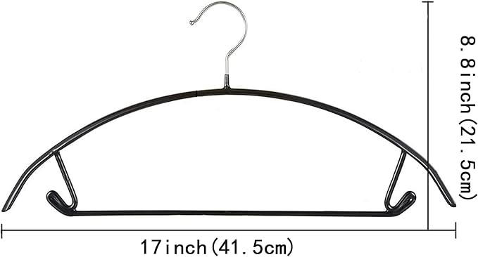 Gold Hangers 100 Pack - Heavyduty Non Slip Slimline Suit Jacket T Shirt Hangers - Space Saving (Black)