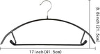 Premium PVC Coating Metal Hangers 20 Pack, Heavyduty, Non Slip Slimline, Suit Jacket T Shirt Hangers, Gold Hooks, Space Saving Clothes Hanger (Black)