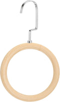uxcell 4.7 Inch Scarf Ring Hanger, Scarf Organizer Holder Wooden Circles Rings Hanging Hook for Belt Tie Scarf, 10cm Length Hook (Silver)