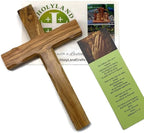 Olive Wood Cross from Bethlehem, Wall Hanging Wooden Cross, Confirmation Cross Gift, Baptism Gifts, Holy Wall Cross, Hand Made religious décor From the Holy Land (One X-Large10" x 6")