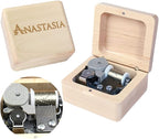 Sinzyo Anastasia-Once Upon a December Music Box Vintage Musical Boxs for Birthday Gift Valentine's Day Christmas Day(Maple Wooden Box)