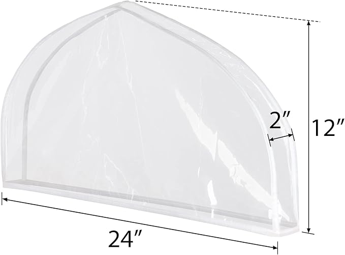 Zilink Clear Shoulder Covers for Clothes (Set of 15) Breathable Clothes Dust Cover Protectors with 2" Gusset for Suit, Coats, Jackets