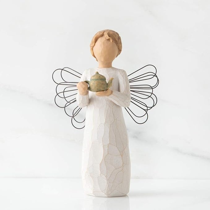 Willow Tree Angel of The Kitchen, Warm Comfort Between Friends, Angel Holds teapot as Welcoming Gesture, A Gift to Celebrate Supportive Friendships, Sculpted Hand-Painted Figure