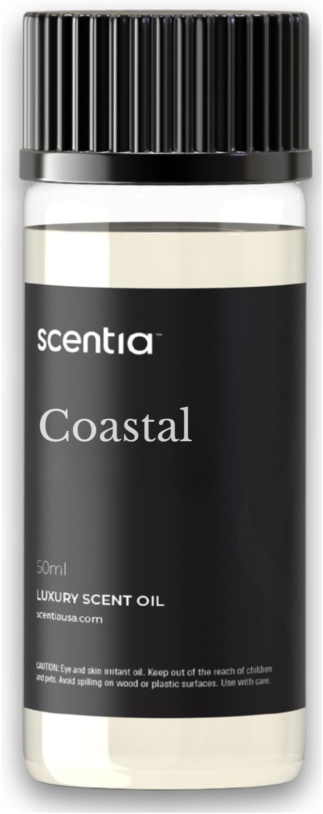 Scentia Hotel Diffuser Oil Inspired by 5-Star Hotel Scent - 50 mL 1.69 fl oz - Essential Oil Blend Botanical Jasmine, Bergamot & Fresh Marine Notes Aromatherapy Diffusers - Coastal