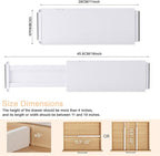 Drawer Dividers Dresser Drawer Organizer 3 Pack Adjustable Kitchen Drawers Divider Plastic Separators for Clothes Desk Office Storage