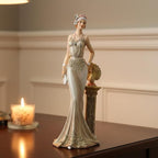 Comfy Hour 13" Victorian Style Lady Figurine, Elegant Vintage Woman Statue for Home Decor, Hand-Painted Polyresin Sculpture, Antique Art Collectible Gift for Living Room, Bedroom & Shelf