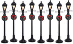Lemax Christmas Village Gas Lantern Street Lamp Set of 8 Battery Operated (4.5V) - 64500
