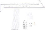Scarf Organizer, Metal Hijab Organizer, 10 Tier Scarf Holder Hanger for Multiple Scarves, Freestanding Hijab Stand Belt Pants Hanging Rack for Home, Commercial, Clothing Store (White, 80cm)