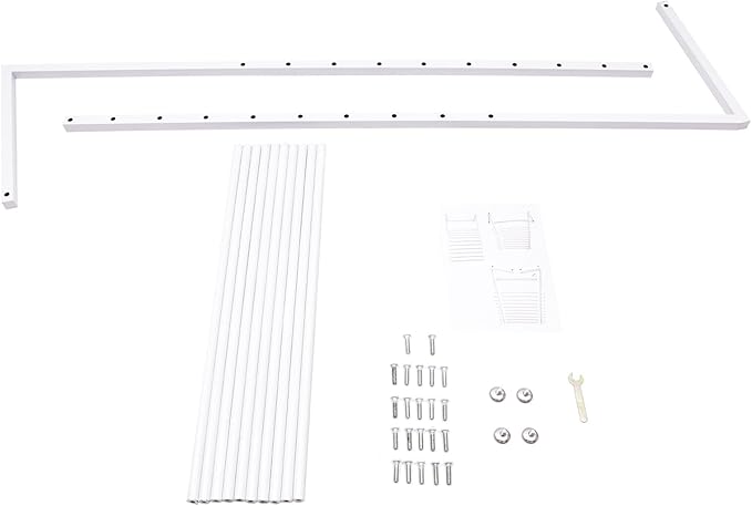 Scarf Organizer, Metal Hijab Organizer, 10 Tier Scarf Holder Hanger for Multiple Scarves, Freestanding Hijab Stand Belt Pants Hanging Rack for Home, Commercial, Clothing Store (White, 80cm)