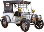 Kikumi Nostalgic Metal Car Organizations Retro Home Ornaments Home Decor for Living Room Table Cabinet (White)