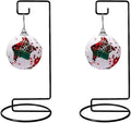 YY YEARCHY Ornament Display Stand Iron Hanging Stand Flower Pot Rack Holder Pothook for Hanging Glass Globe Air Plant Terrarium Witch Ball Home Wedding Christmas Decoration (9.07"x4.13"x4.13", Black)