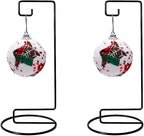 YY YEARCHY Ornament Display Stand Iron Hanging Stand Flower Pot Rack Holder Pothook for Hanging Glass Globe Air Plant Terrarium Witch Ball Home Wedding Christmas Decoration (9.07"x4.13"x4.13", Black)