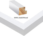 Egofine 6x8 Picture Frames Set of 4, Made of Solid Wood Covered by Plexiglass 4x6 and 5x7 with Mat or 6x8 whitout Mat, for Table Top Display and Wall Mounting Photo Frame White